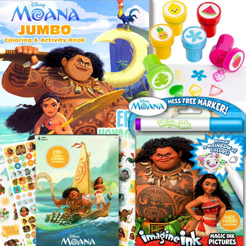 Disney Studios Disney Moana Coloring & Activity Book with Moana Stickers, Imagine Ink and More - Image 1